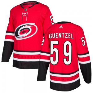 Men's Adidas Carolina Hurricanes Jake Guentzel Red Home Jersey - Authentic