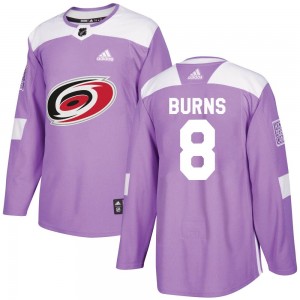 Men's Adidas Carolina Hurricanes Brent Burns Purple Fights Cancer Practice Jersey - Authentic