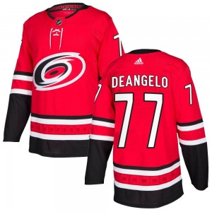 Youth Adidas Carolina Hurricanes Tony DeAngelo Red Home Jersey - Authentic