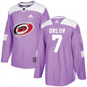Youth Adidas Carolina Hurricanes Dmitry Orlov Purple Fights Cancer Practice Jersey - Authentic