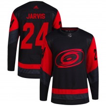 Youth Adidas Carolina Hurricanes Seth Jarvis Black 2023 Stadium Series Jersey - Authentic